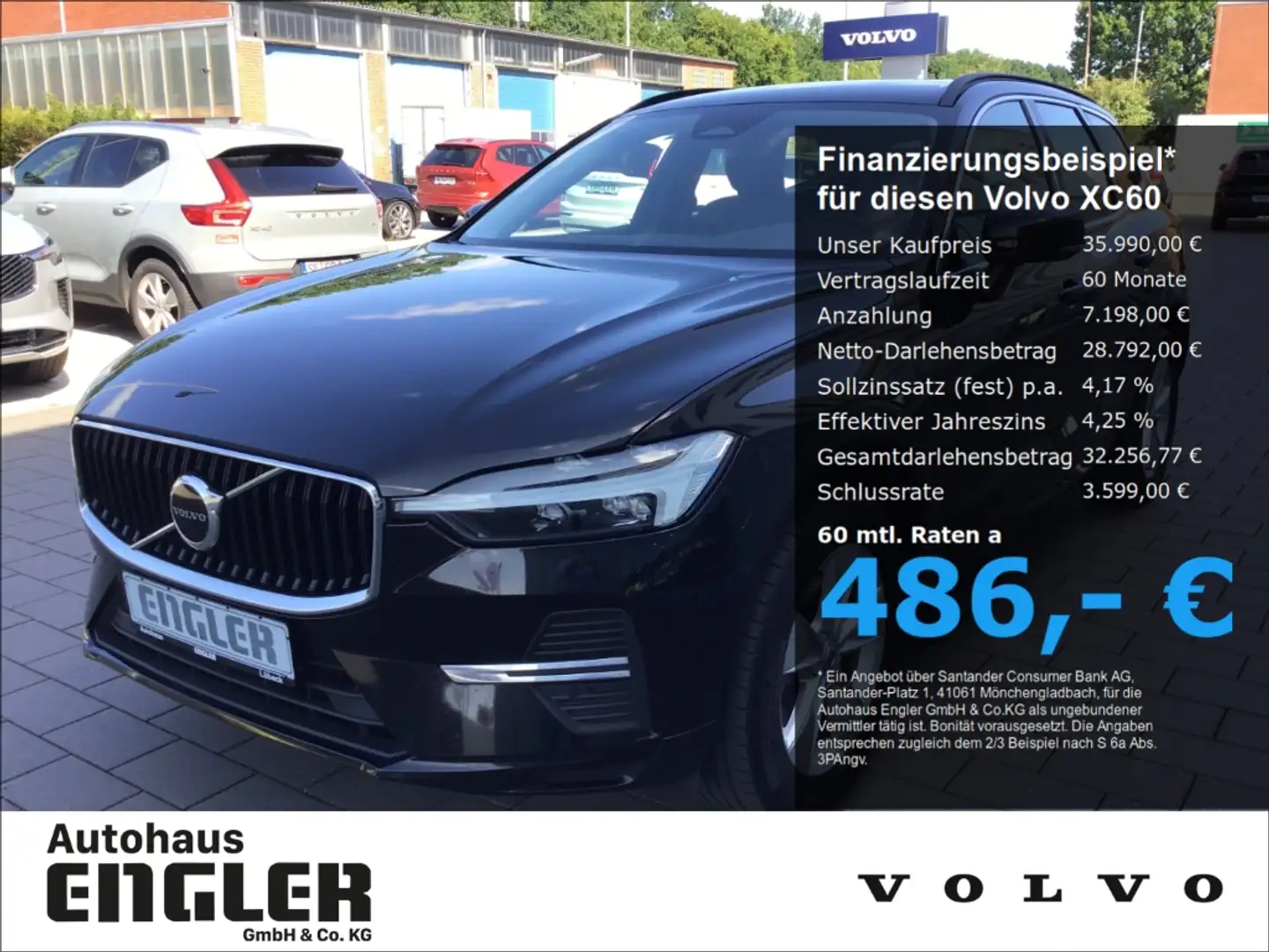 Volvo XC60 B4 (Diesel) Momentum Pro AHK Leder Alu Schwarz - 1