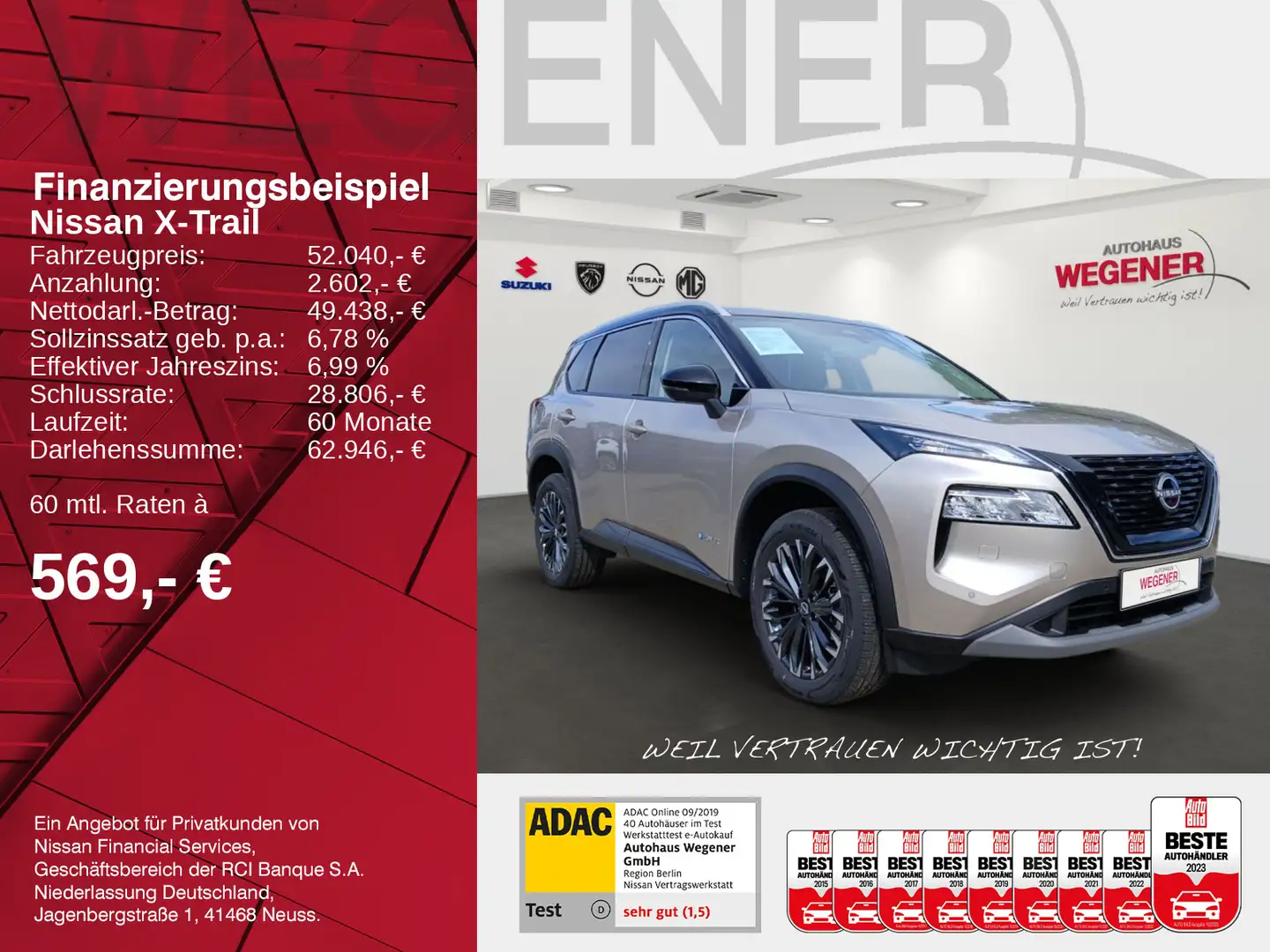 Nissan X-Trail X-TRAIL 1.5 VC-T e-4ORCE 213 PS Plateado - 2
