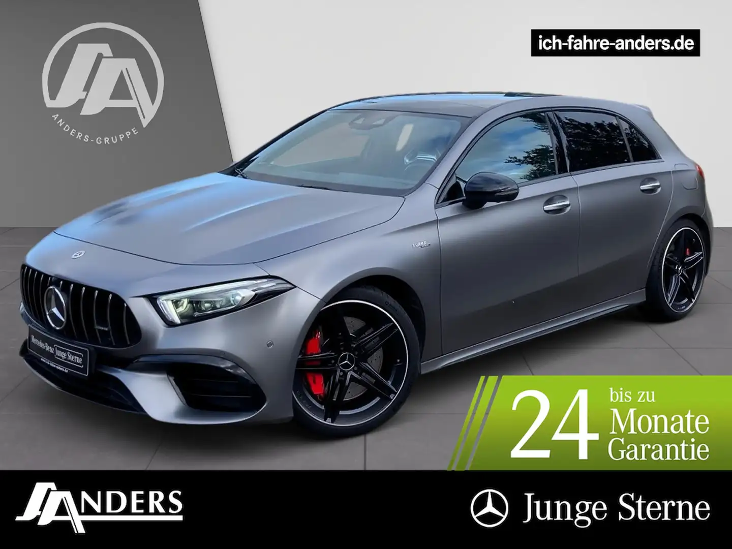 Mercedes-Benz A 45 AMG S 4M+ Pano+Burm+HUD+360°+Key+M-BEAM+PDC Grijs - 1