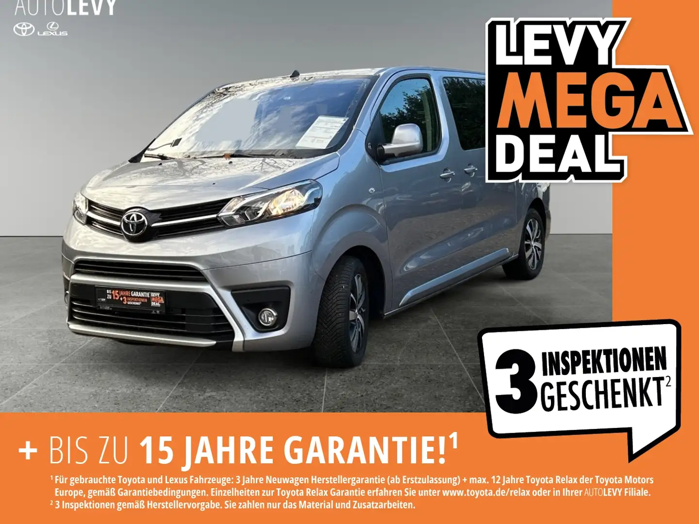 Toyota Proace Verso 2.0 +Parksensoren+Klimaautomatik+ Argintiu - 1