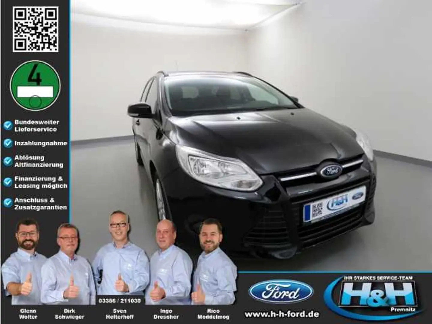 Ford Focus Turnier 1.0 EcoB Trend Motor neu Schwarz - 1