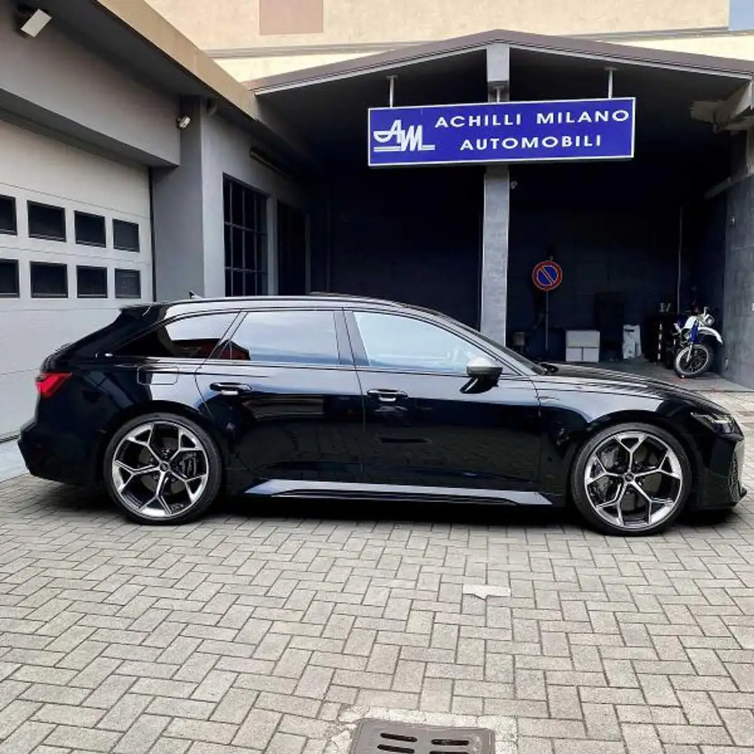 Audi RS6 4.0 mhev performance FRENI CARBO, IVA 22, PANORAMA Zwart - 2