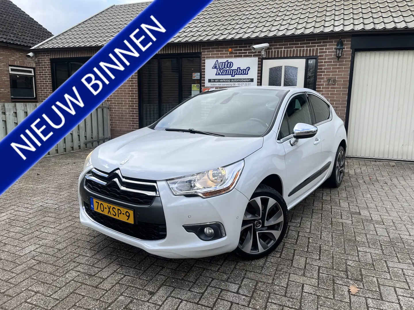 Citroen DS4 1.6 THP 200pk Sport Chic Leer Trekhaak Weiß - 1