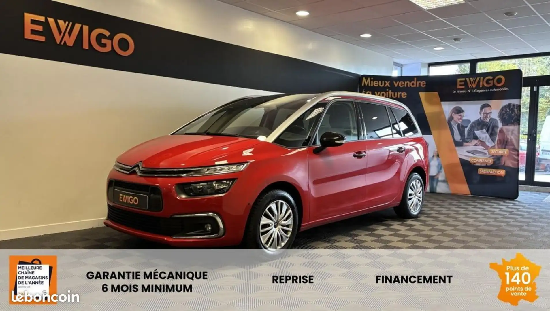 Citroen Grand C4 Picasso SpaceTourer Citroën 1.5 BLUEHDI 130ch FEEL EAT BVA Rouge - 1