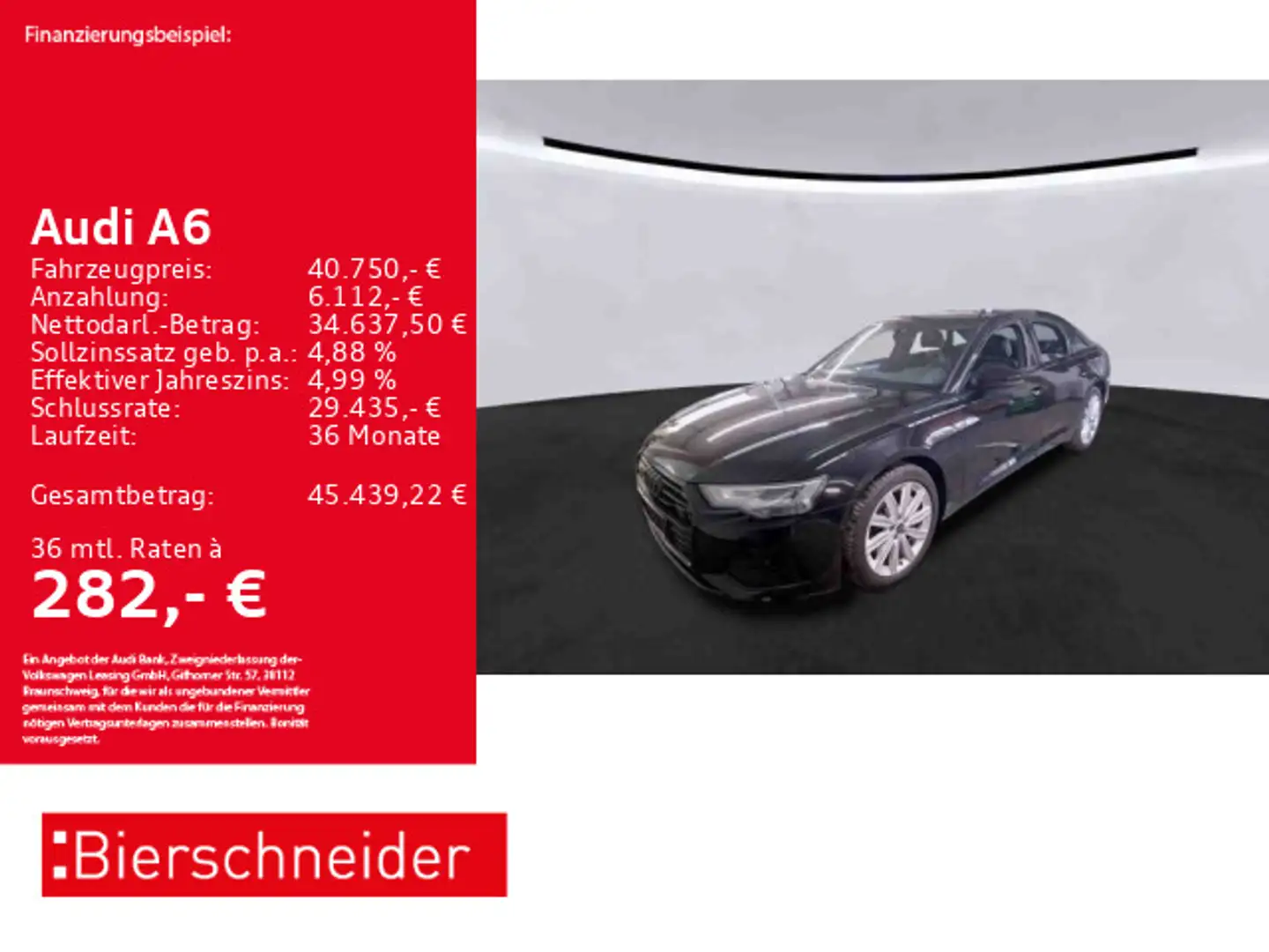 Audi A6 Lim 55 TFSI qu sport black 20 PANO LEDER CAM Schwarz - 1