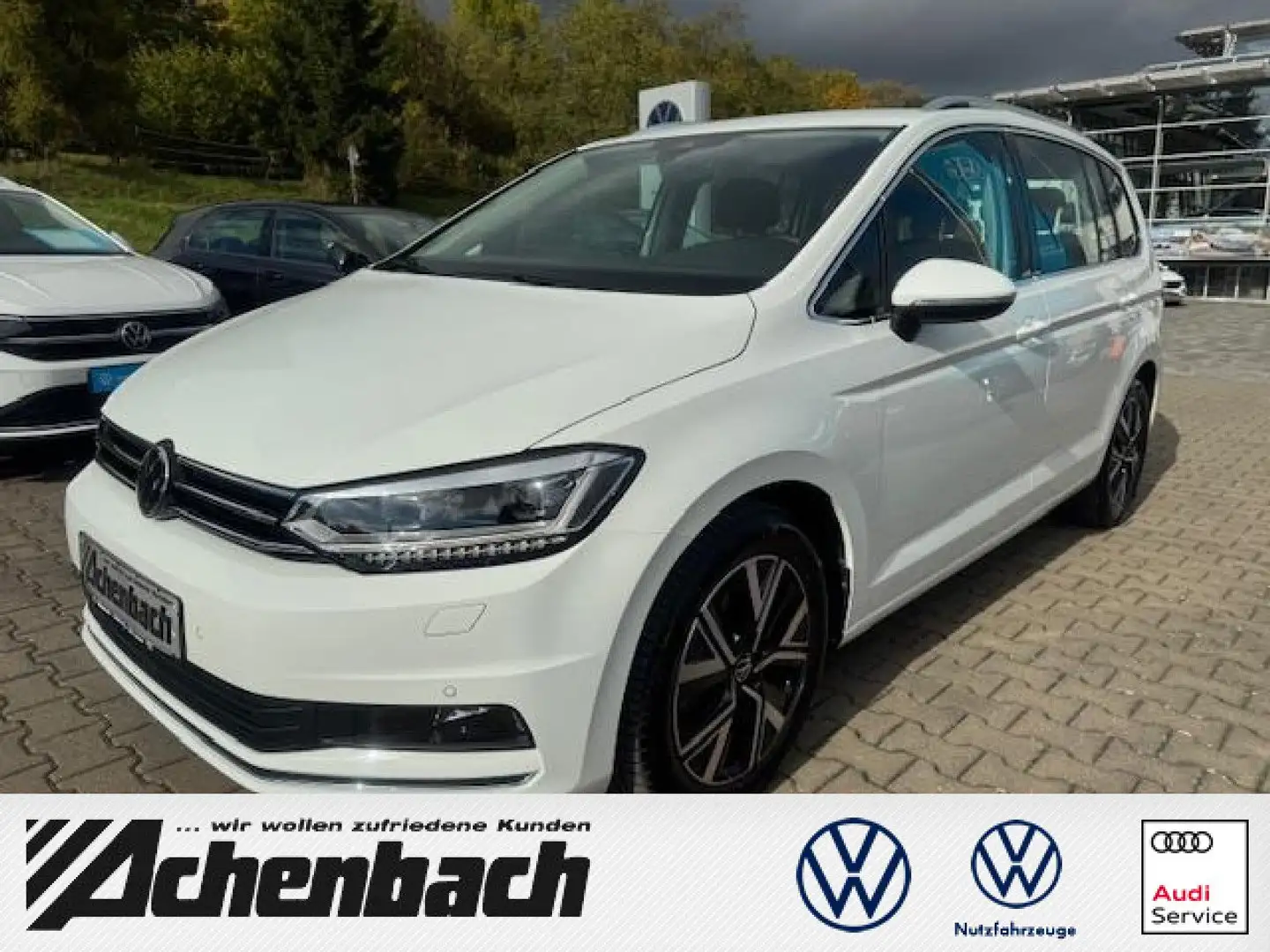 Volkswagen Touran Highline 2.0 TDI,7-Sitzer,LED,AHK,Rear Navi Weiß - 1