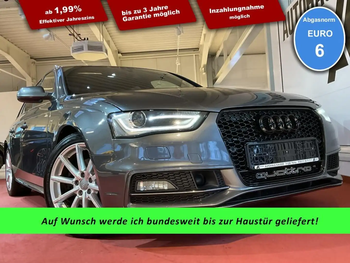Audi A4 Avant 2.0 TDI quattro  3X S-line Sportpake* Grey - 1
