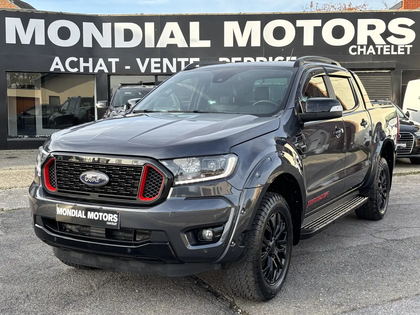 Ford Ranger 2.0 TDCI 212 CV THUNDER WILDTRAK TVAC CUIR CAMERA Gris - 1