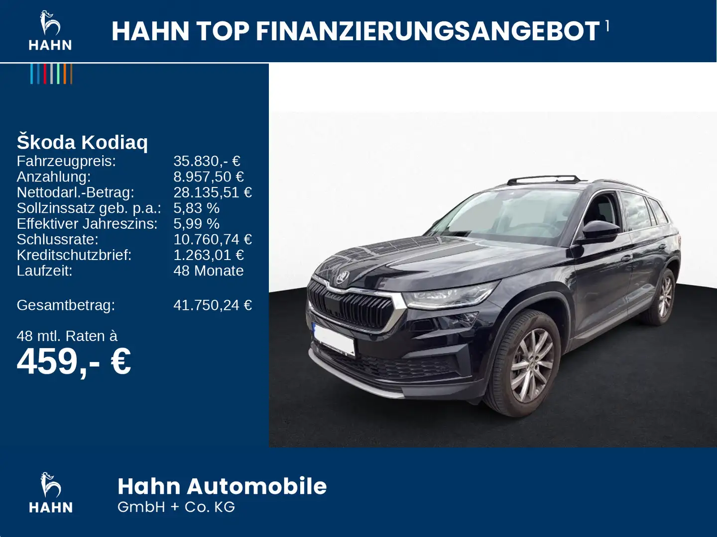 Skoda Kodiaq 2.0TDI DSG 4x4 Style AHK Pano ACC Navi LE Schwarz - 2