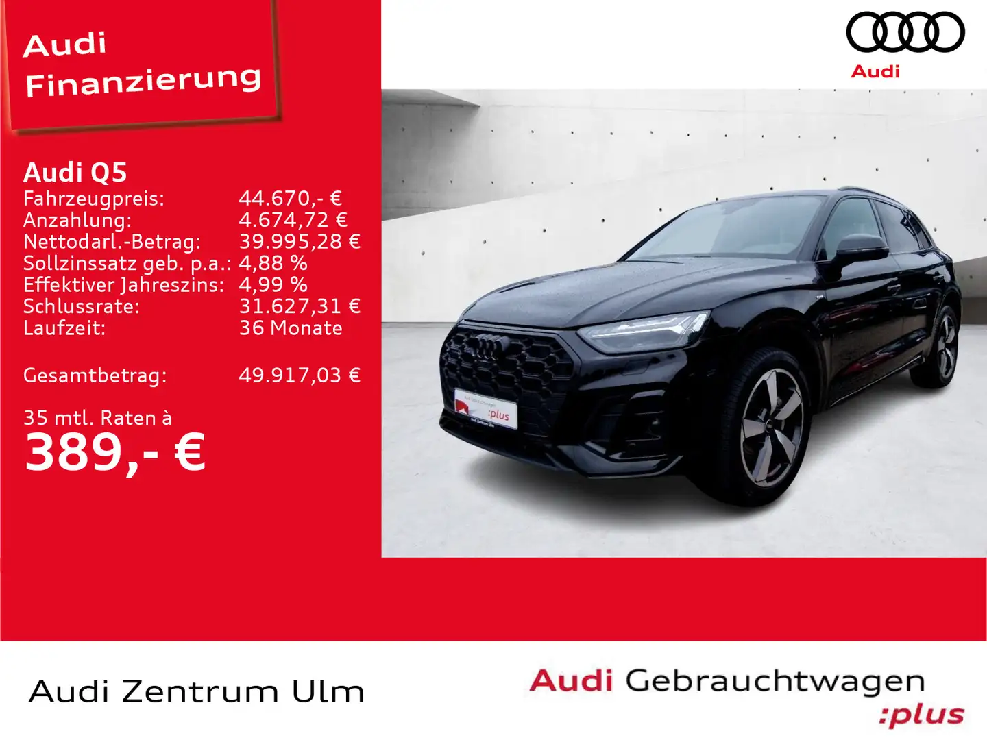 Audi Q5 S-Line 45TFSI quattro AHK MATRIX 360°KAM NAVI Nero - 1