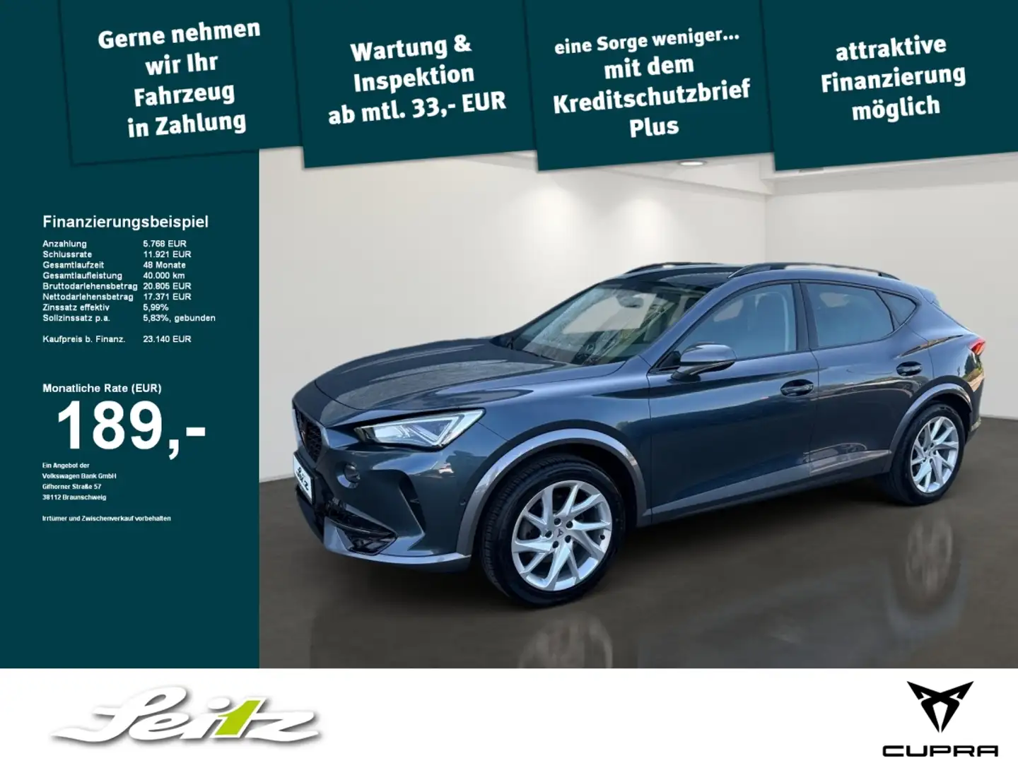 CUPRA Formentor 1.5 TSI *LED*BEATS*KAMERA*NAVI* Grau - 1