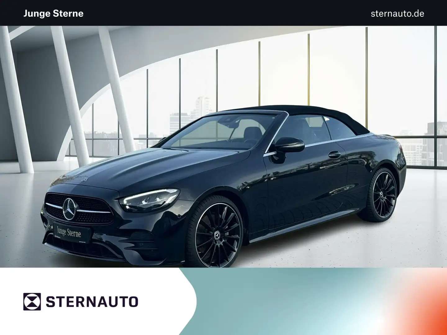 Mercedes-Benz E 300 E 300 d 4M Cabriolet Komfort Night Edition Totwinkel Noir - 1