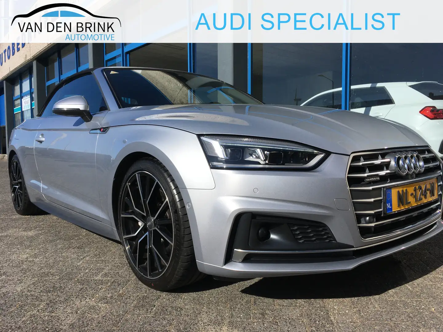 Audi A5 Cabriolet 2.0 TFSI quattro S-Line B&O Head-Up disp Gris - 1