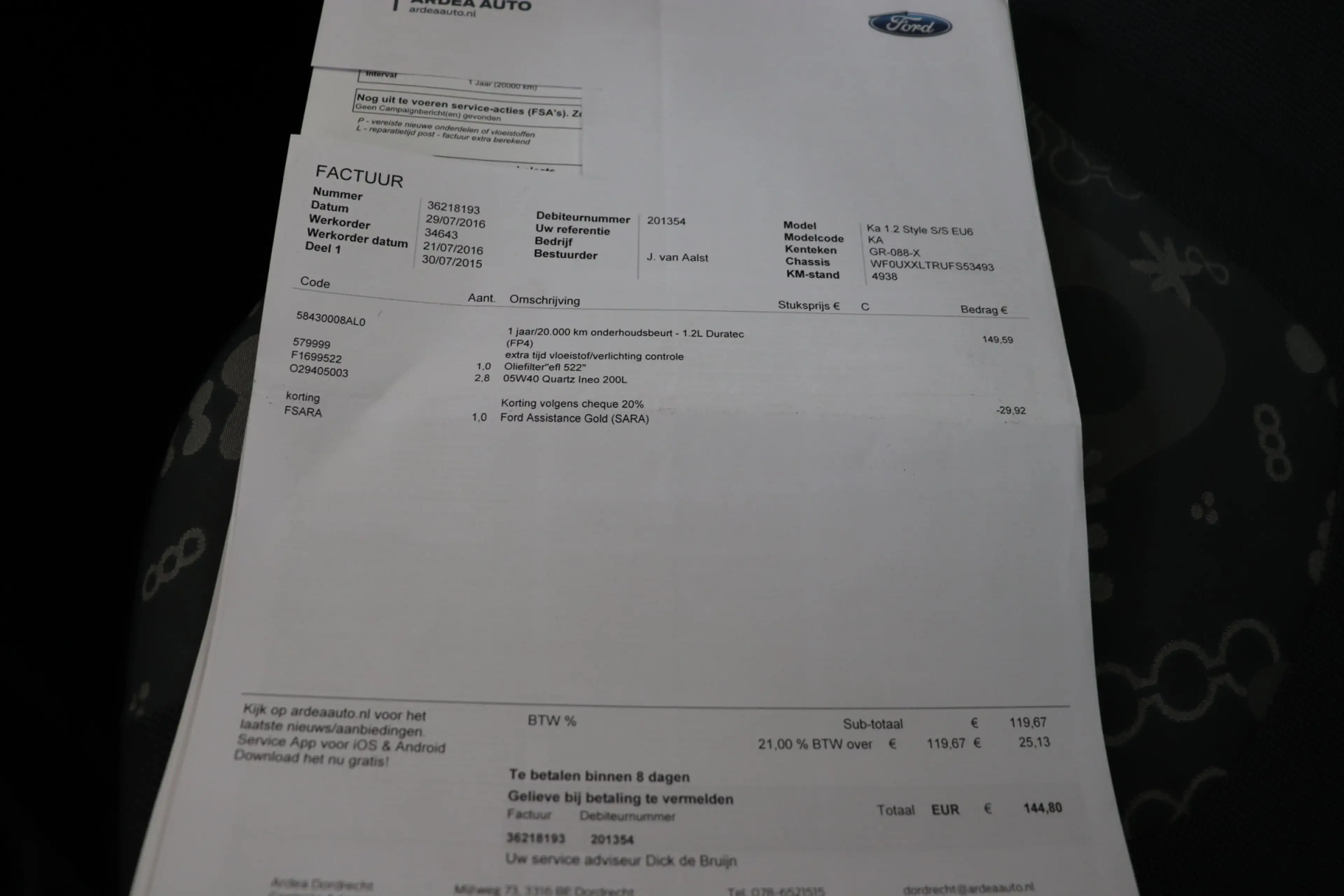Ford Ka/Ka+ 1.2 Style start/stop Eerste eigenaar, dealeronderh — photo 20