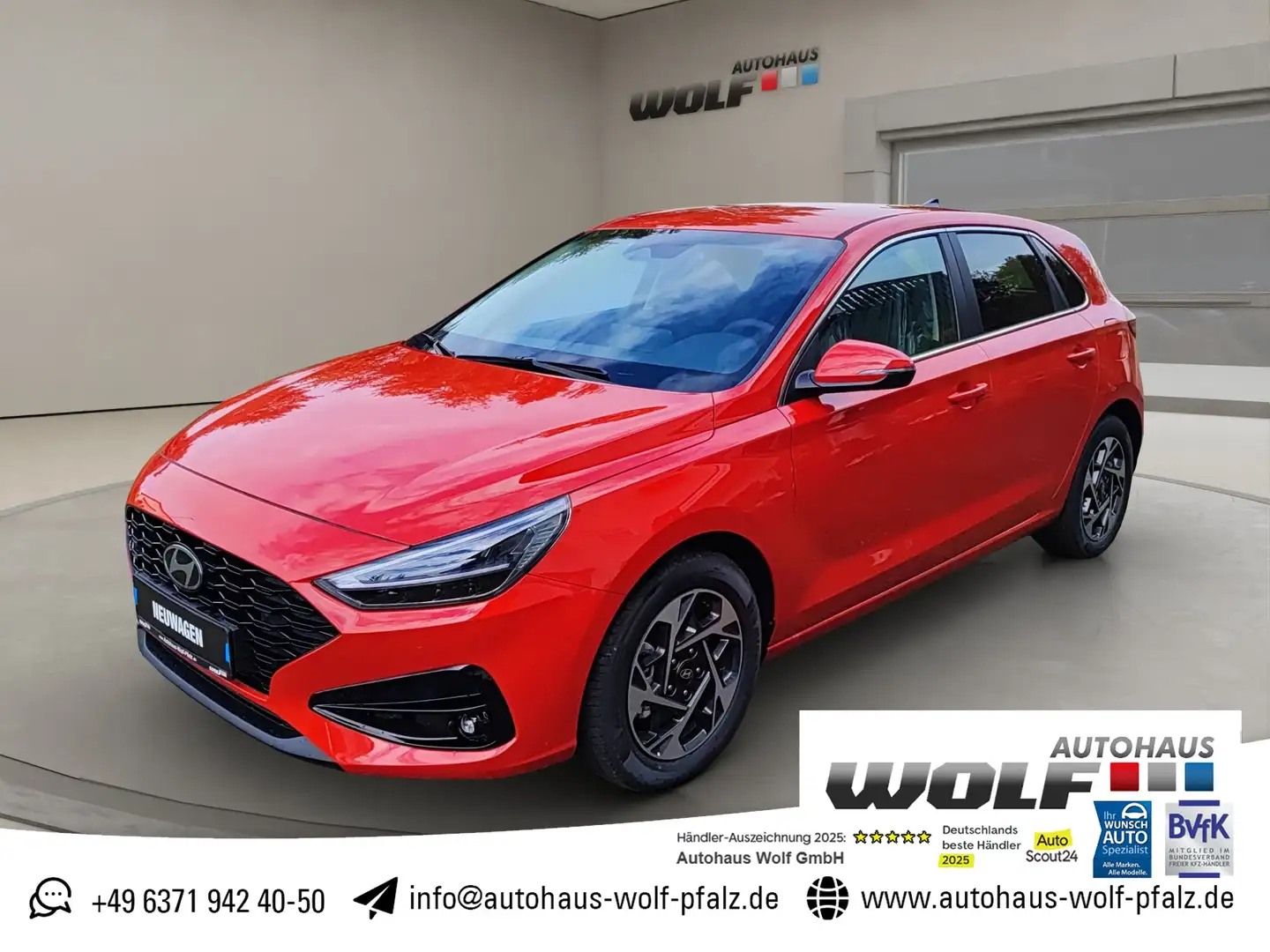 Hyundai i30 1.0 TGDI Advantage ACC~Light Assist~LED~Navi~Digit Rouge - 1