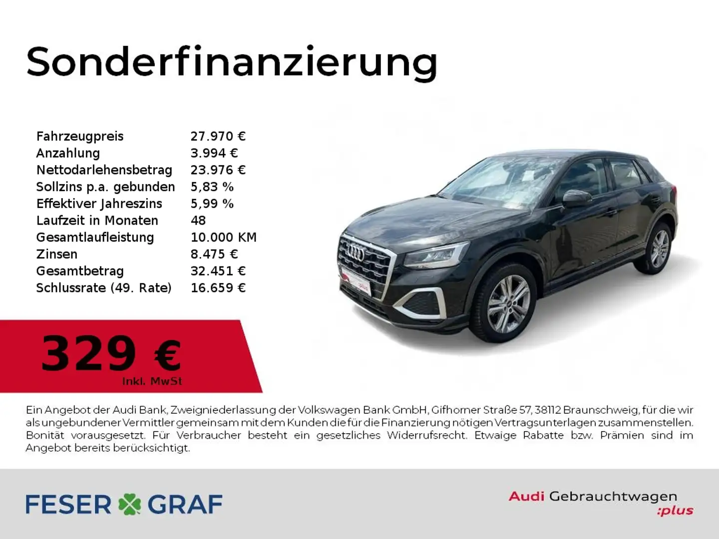 Audi Q2 Advanced 35TFSI S tronic Navi+/SHZ/Kamera/LED/VC Noir - 1