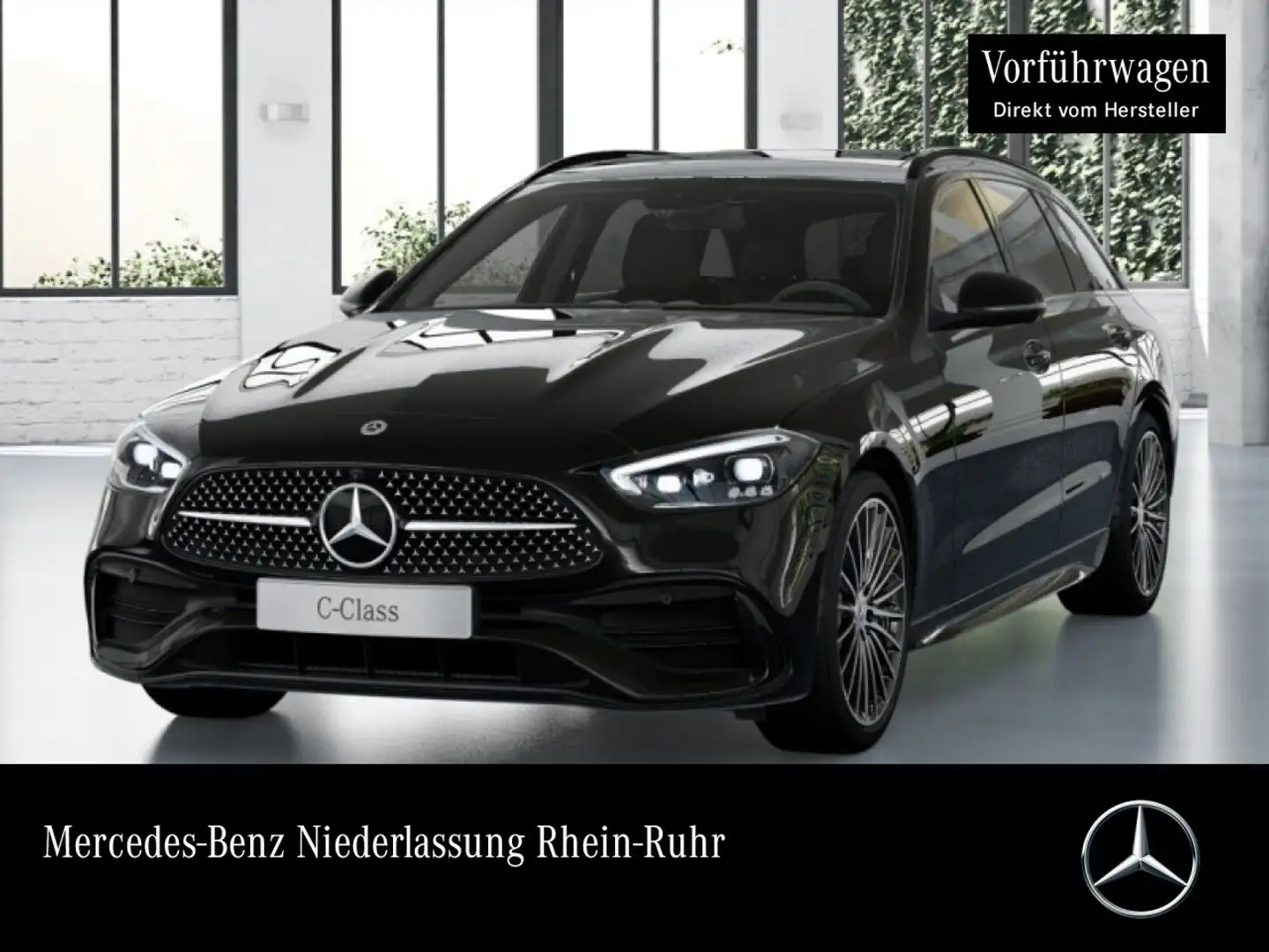 Mercedes-Benz C 200 T AMG+NIGHT+PANO+360+AHK+TOTW+KEYLESS+9G Schwarz - 1