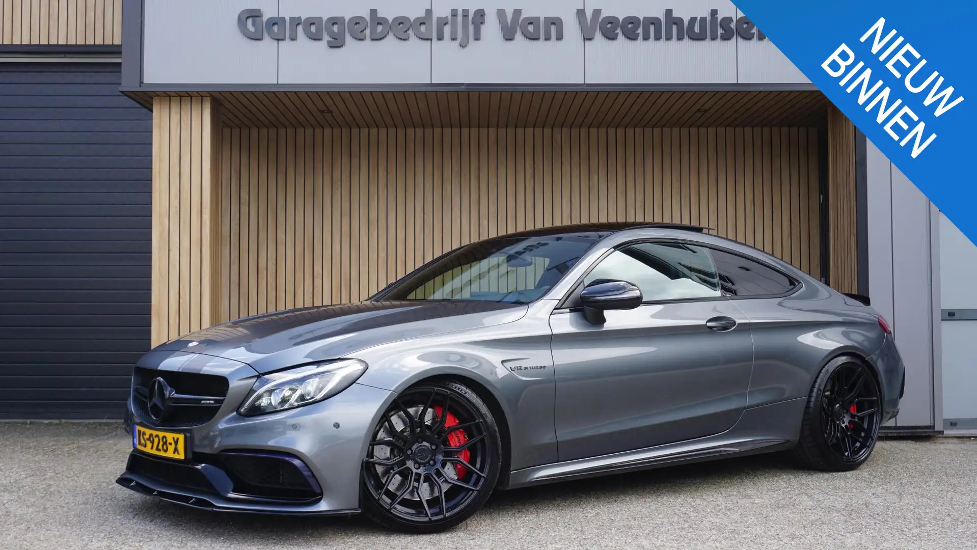 Mercedes-Benz C 63 AMG Coupé S 510pk! Edition 1 Pano.Dak Burmster Head-up Grijs - 1