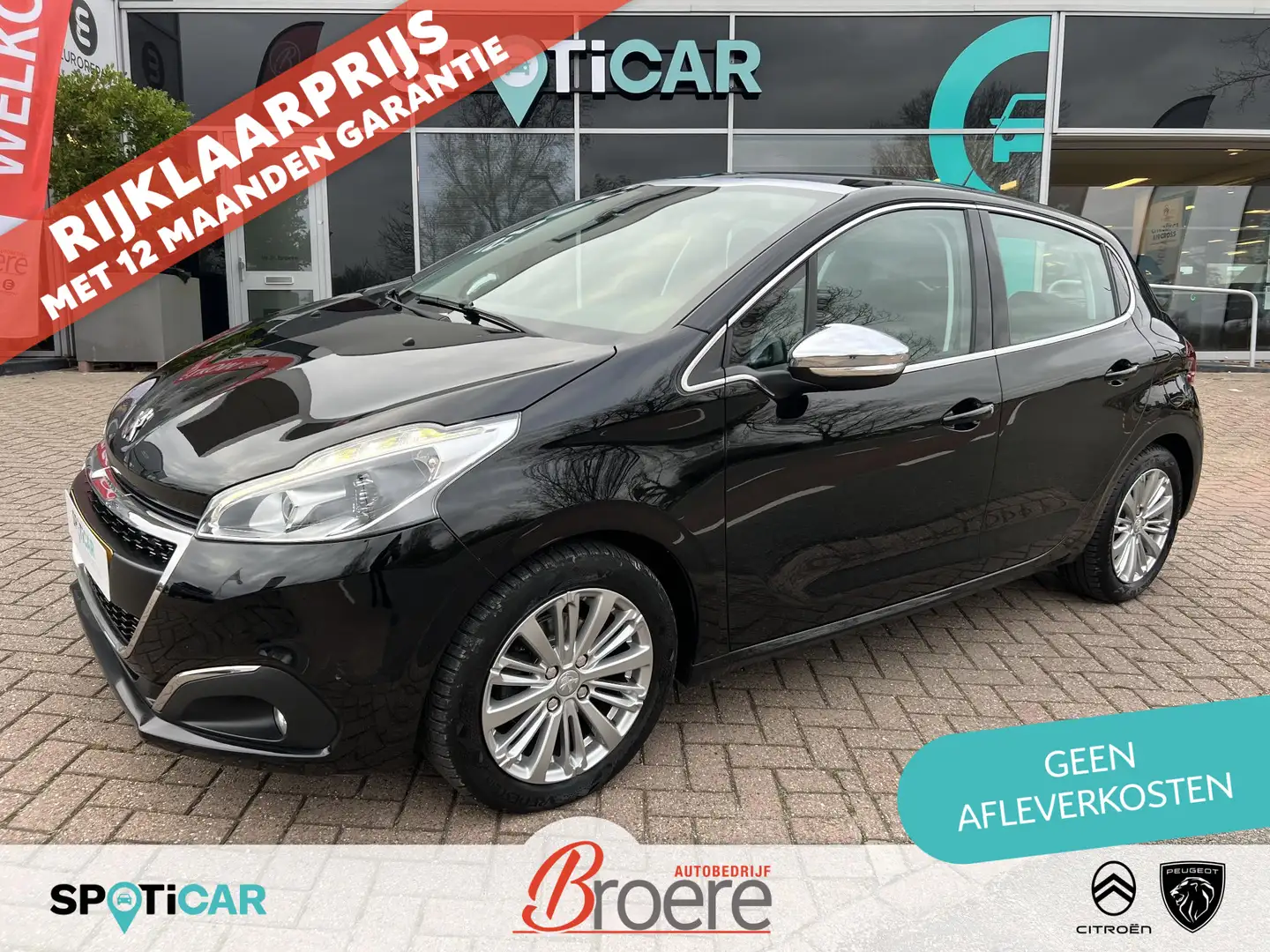 Peugeot 208 1.2 Turbo Allure Automaat-6 Zwart - 1