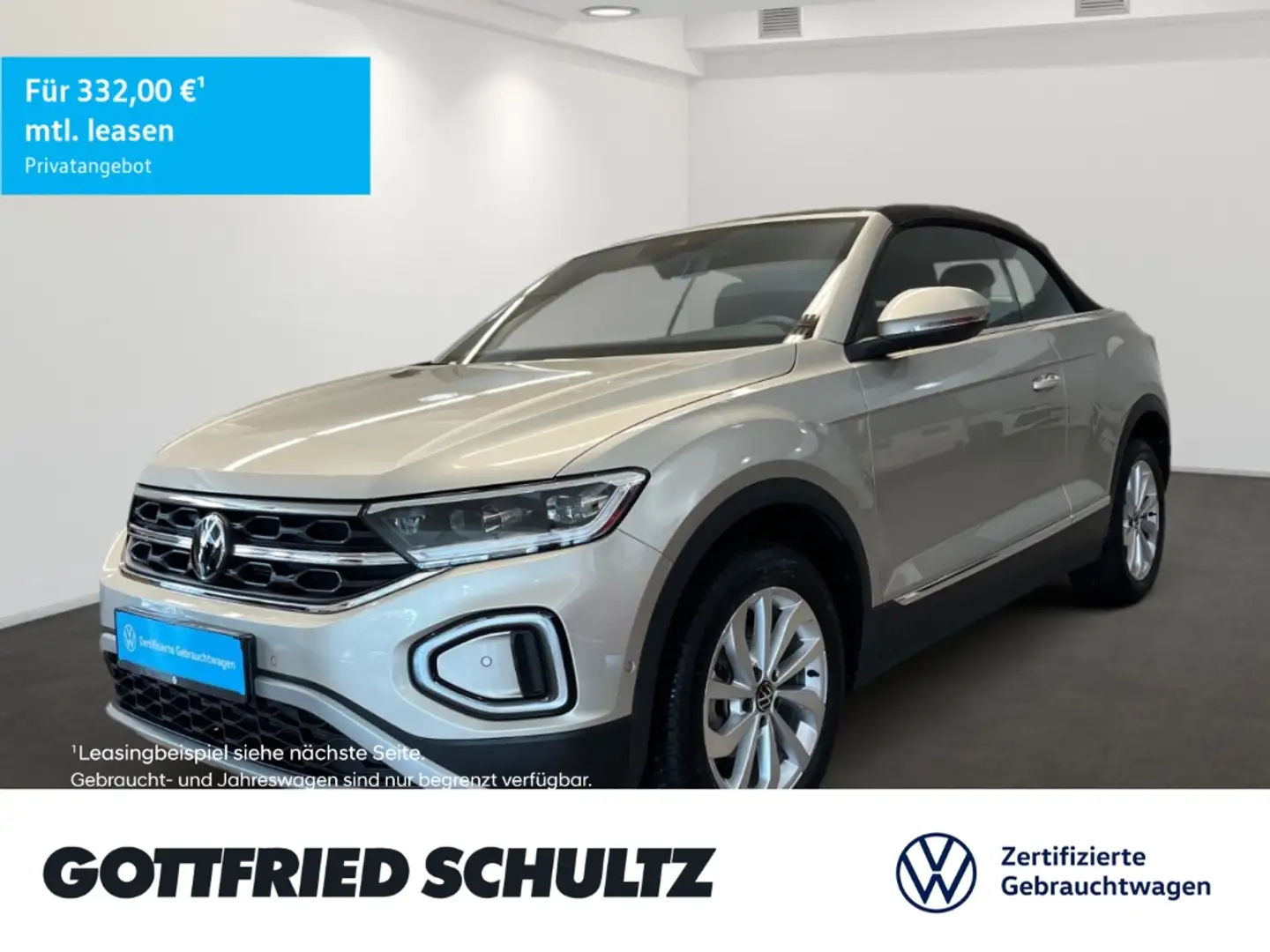 Volkswagen T-Roc Cabriolet 1.0 l TSI Style ACC LED App-Connect Leic Silber - 1