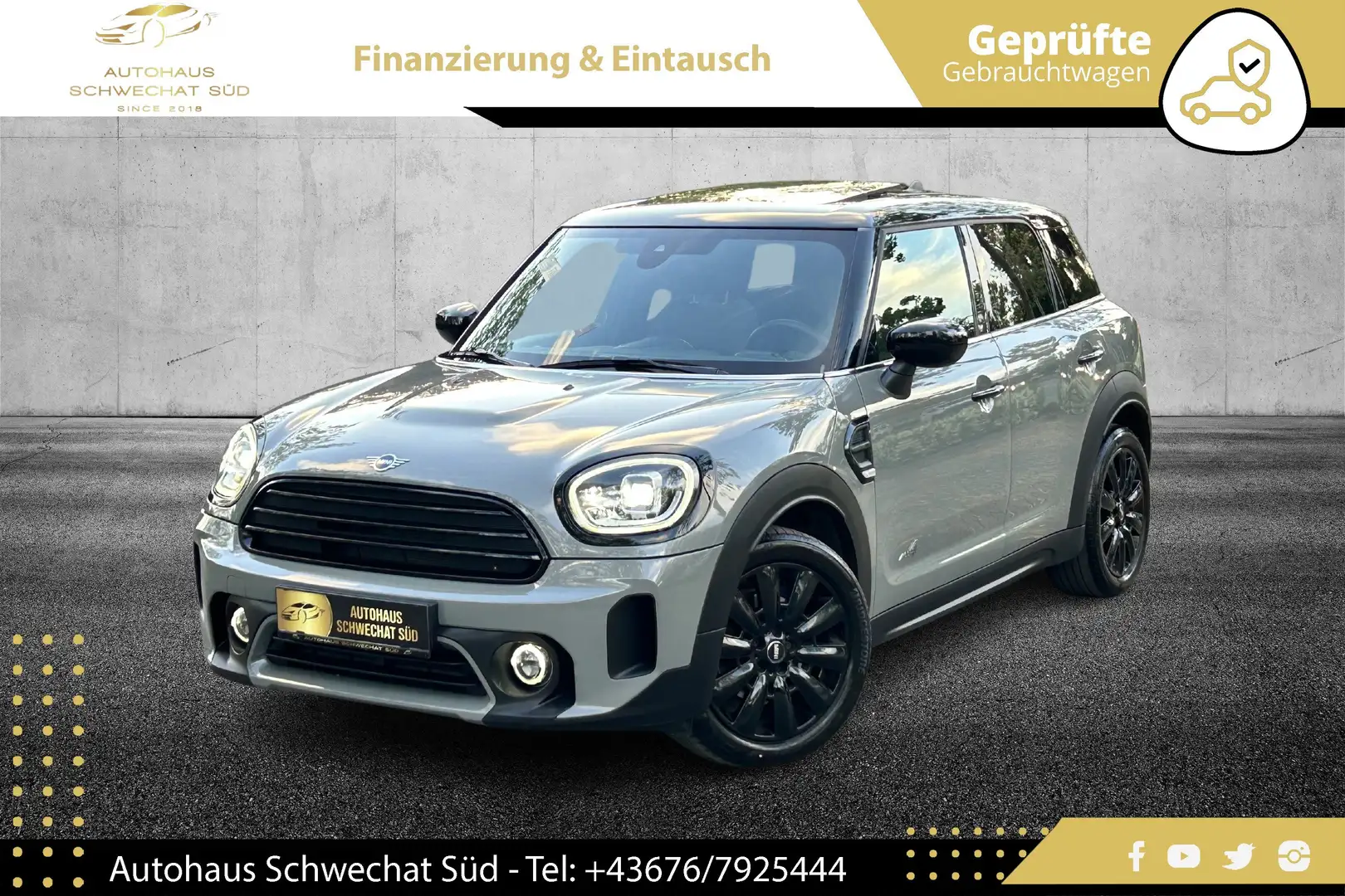 MINI Cooper D Countryman All4 //1.BESITZ//PANO//R-KAMERA//TOP-FARBKOMBI// Grau - 2