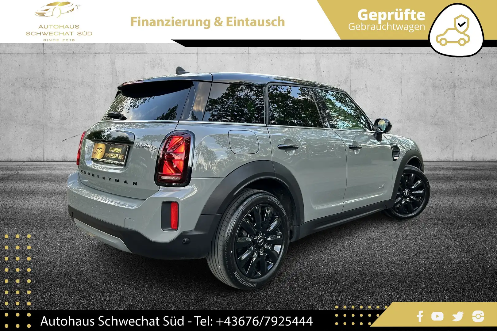 MINI Cooper D Countryman All4 //1.BESITZ//PANO//R-KAMERA//TOP-FARBKOMBI// Grau - 1