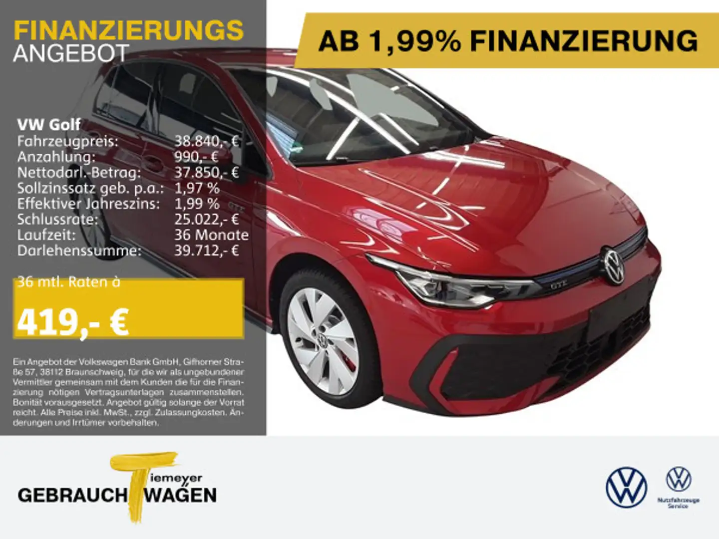 Volkswagen Golf GTE GTE NAVI HuD ASSIST Rouge - 1