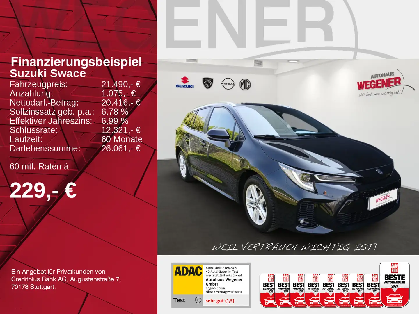 Suzuki Swace SWACE Comfort+ CVT Hybrid, Allwetter Noir - 2