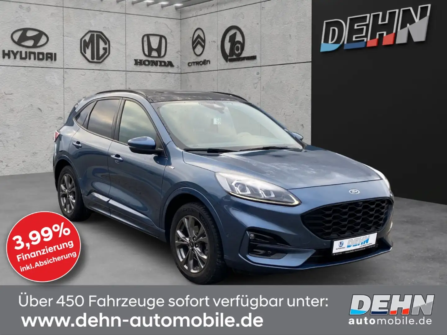 Ford Kuga 2.0 EB ST-Line X Pano AHK LRHZ el.HK LED SHZ Blauw - 1