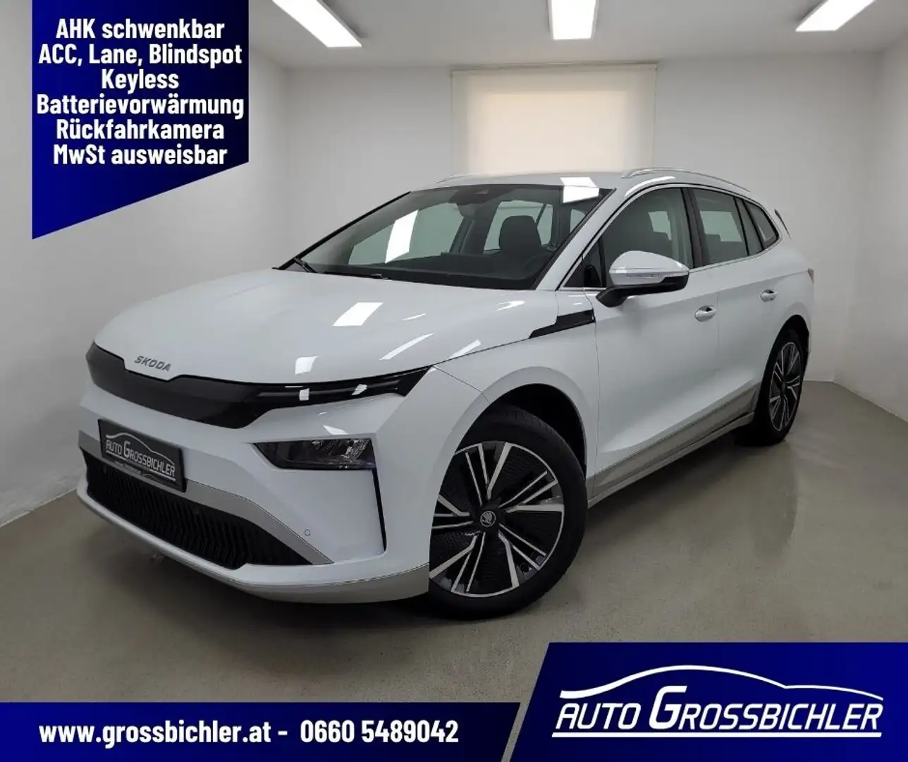 Skoda Enyaq 85 82kWh AHK,leasingfä, 5J Skoda-Plus-Garantie, Weiß - 1