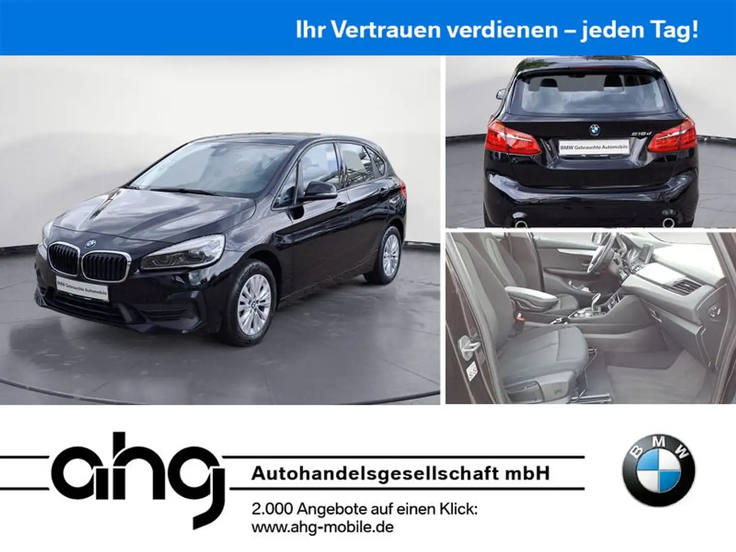 BMW 218 Advantage Aut. Klimaaut. PDC Schwarz - 1