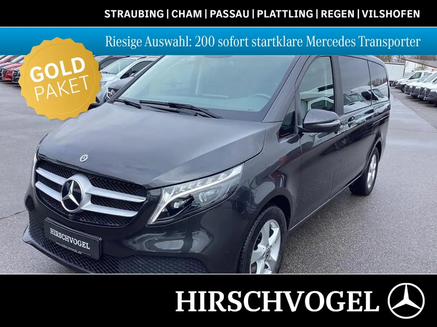 Mercedes-Benz V 220 d AVANTGARDE 4M lang 7Sitze 360°Kam+LEDER Gris - 1