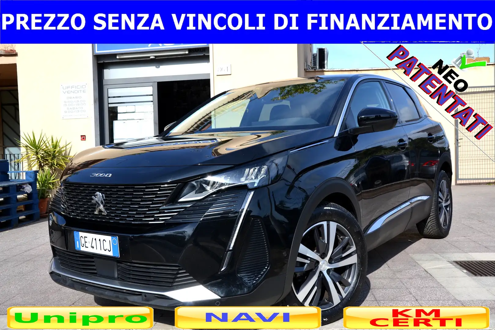 Peugeot 3008 1.5 HDi 130CV EAT8 ALLURE  **PREZZO VERO**UNIPRO'* Noir - 1