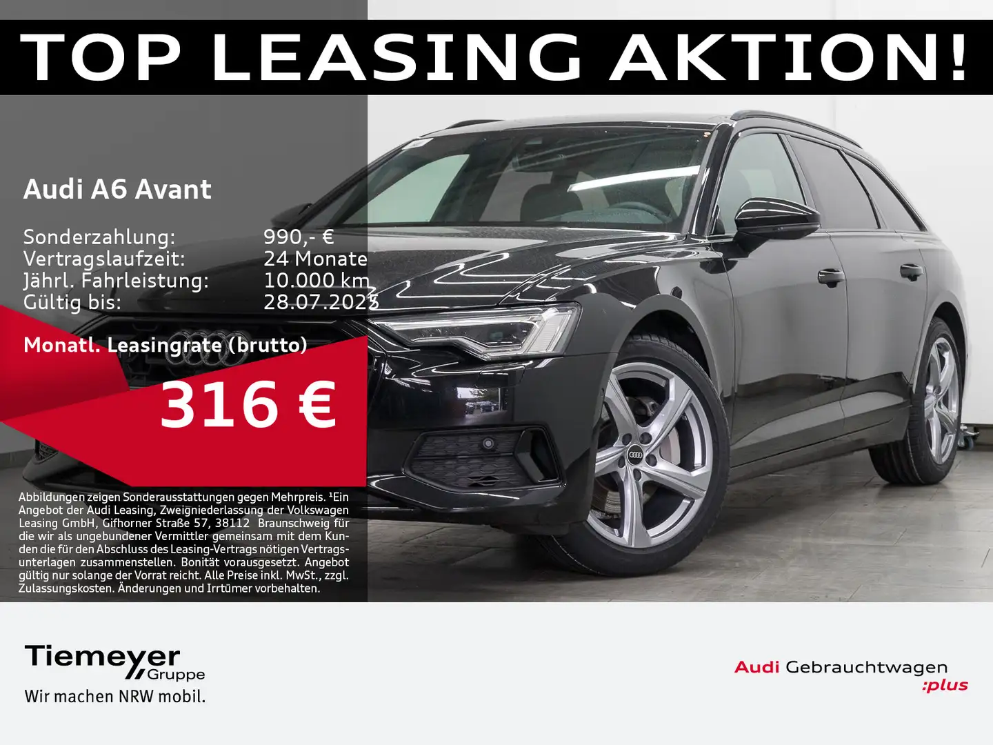 Audi A6 45 TFSI ADVANCED PANO MATRIX LEDER AHK Schwarz - 1