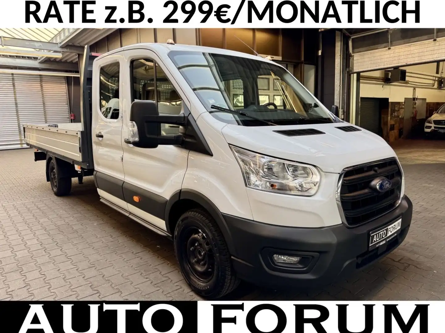 Ford Transit 2.0 TDCi L4 DoKa PRITSCHE 7STZ AHK 3,5t Blanc - 1