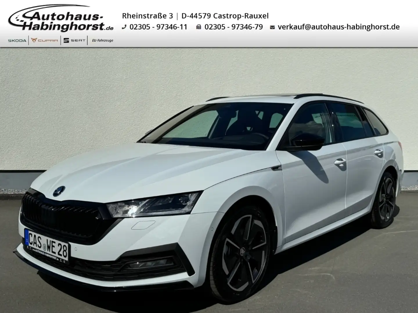 Skoda Octavia Combi IV 1.5 TSI DSG Sportline Standhzg DCC Pano Weiß - 1