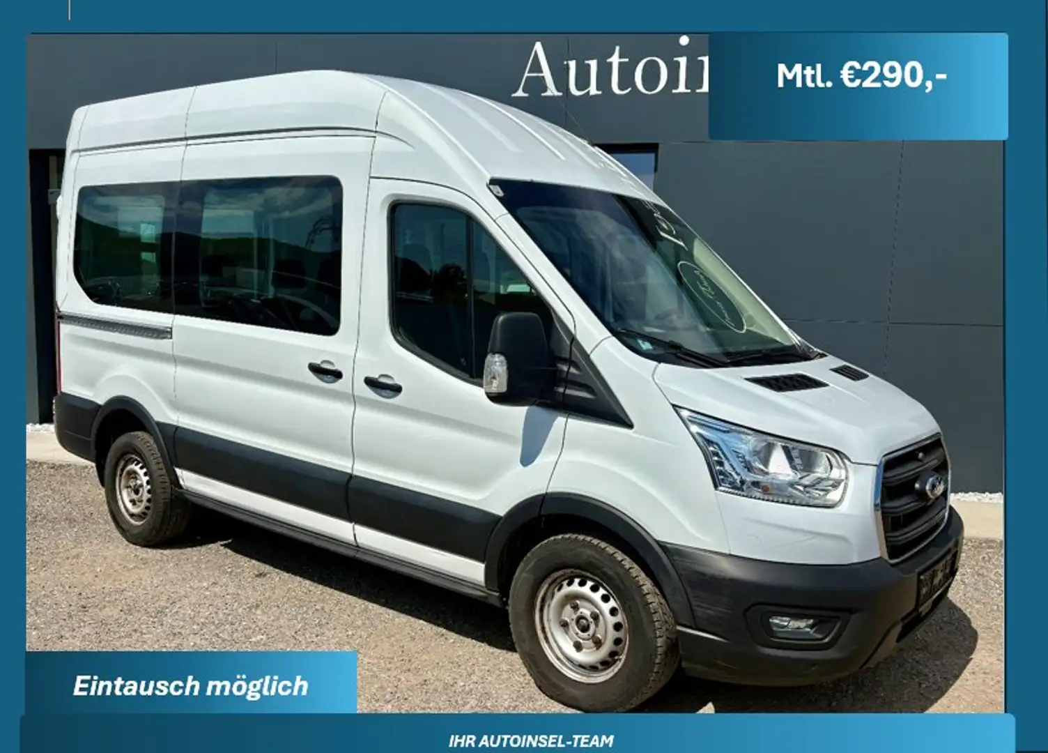 Ford Transit 330 L2 9 Sitze-AHK-PDC-1.Besitz Weiß - 1
