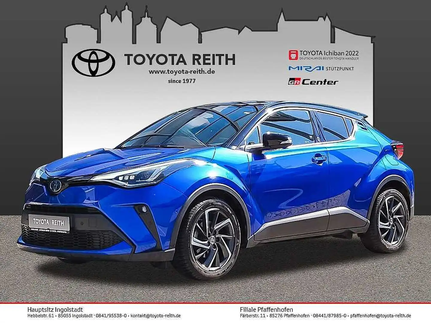 Toyota C-HR 2.0 Hybrid Team Deutschland - Licht Paket Modrá - 1