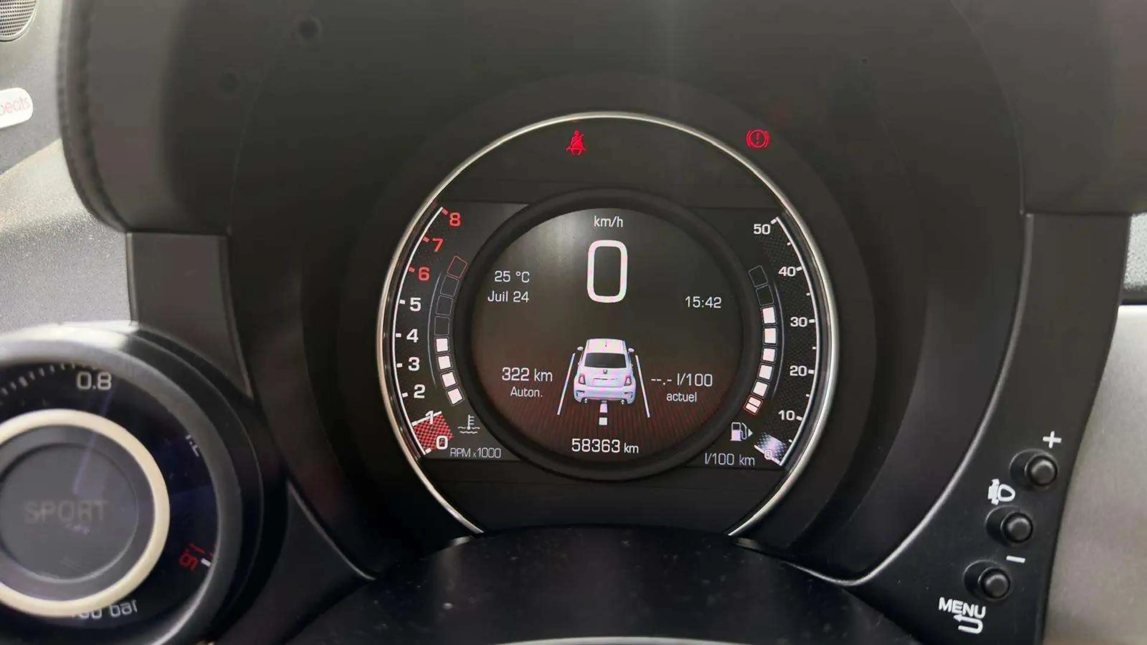 Abarth 595 Turismo 595 1.4 - Turismo - Gris nardo - Apple CarPlay - — photo 12