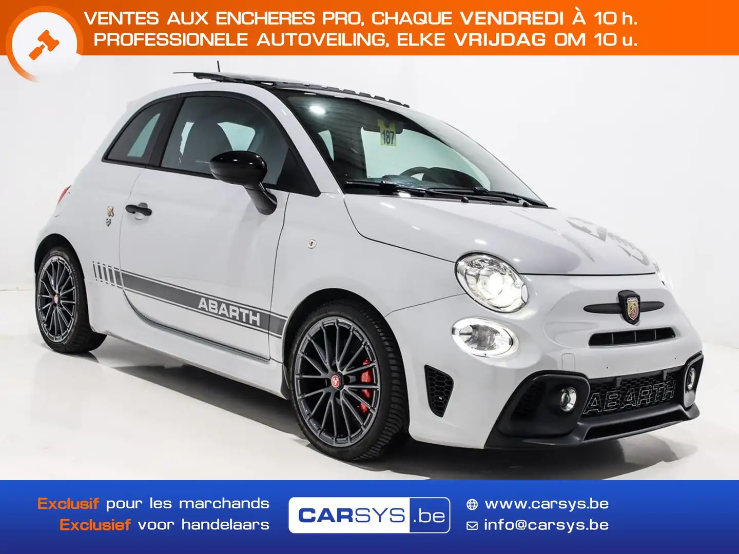 Abarth 595 COMPETIZIONE - 1.4 T 180 - BVA PANO - GPS - JA17 Gris - 1