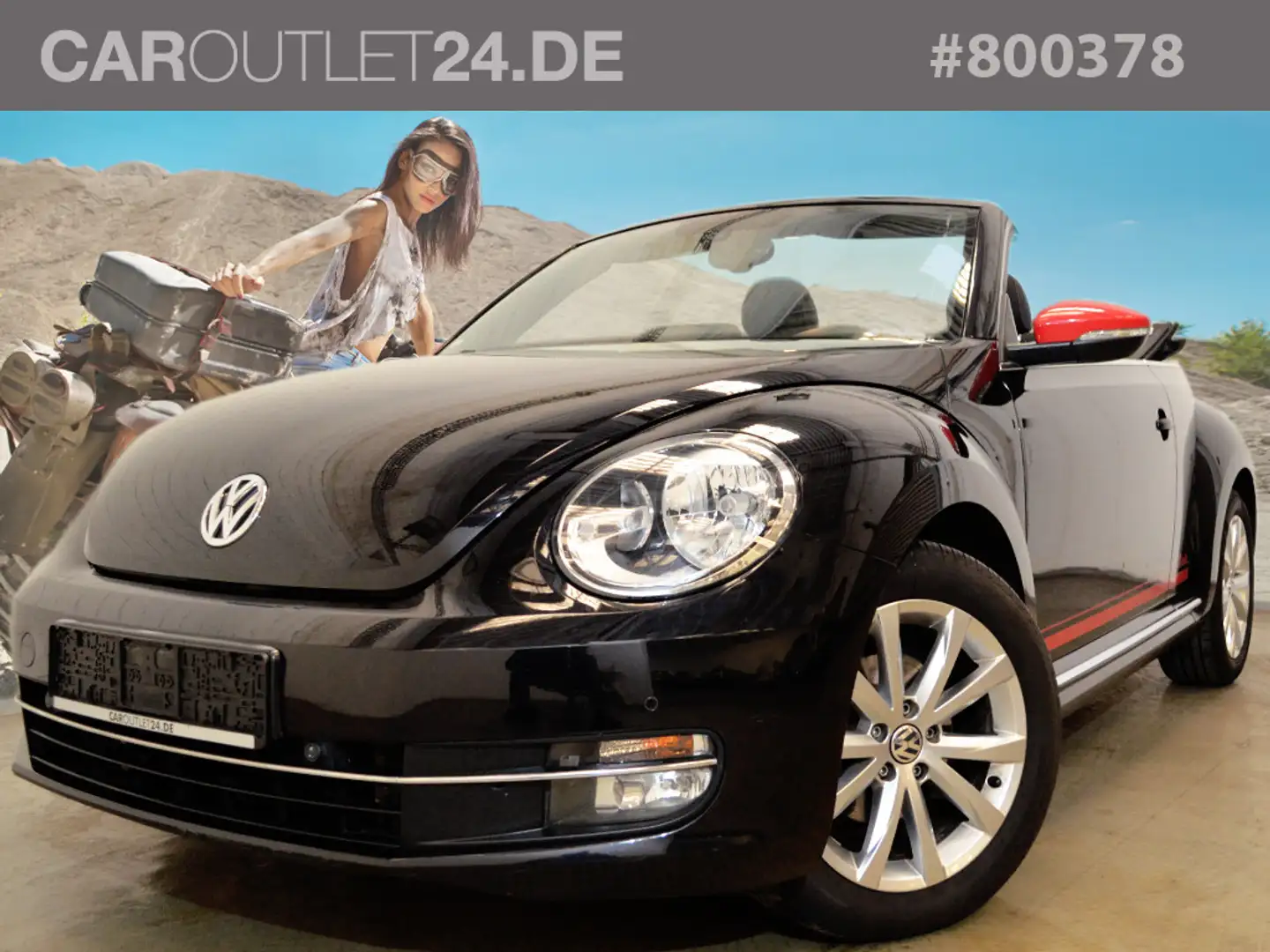 Volkswagen Beetle Cabriolet 2,0 TDI Autom Club *Navi Kamera* Nero - 1