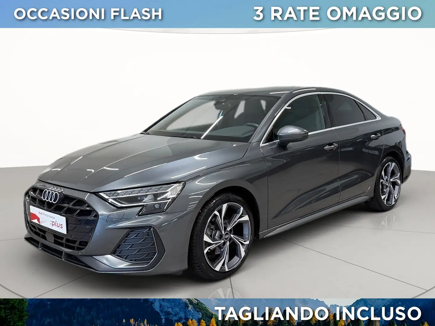 Audi A3 sedan 35 2.0 tdi s line edition s-tronic Gris - 1