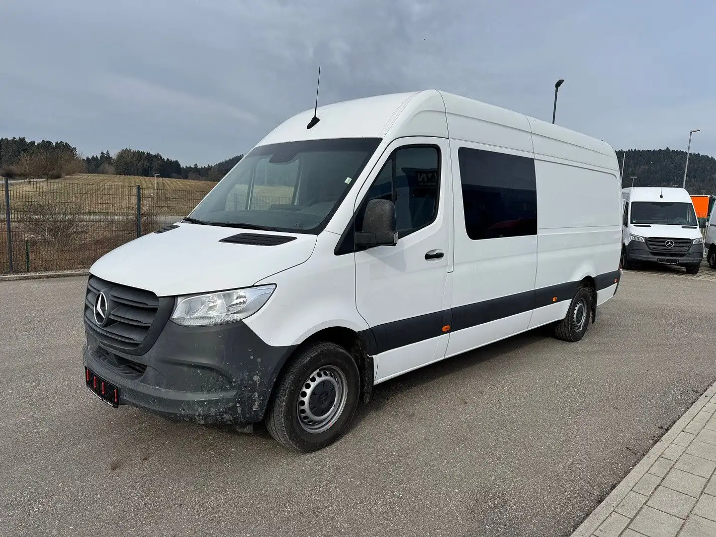 Mercedes-Benz Sprinter 314 CDI Maxi Lang Mixto Klima AHK MBUX Blanc - 1