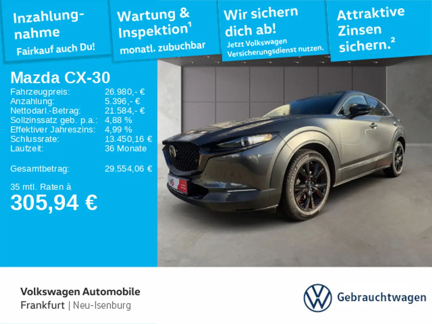 Mazda CX-30 2,5 e-SKYACTIV-G 140 M Hybrid Nagisa 2WD ( Silber - 1