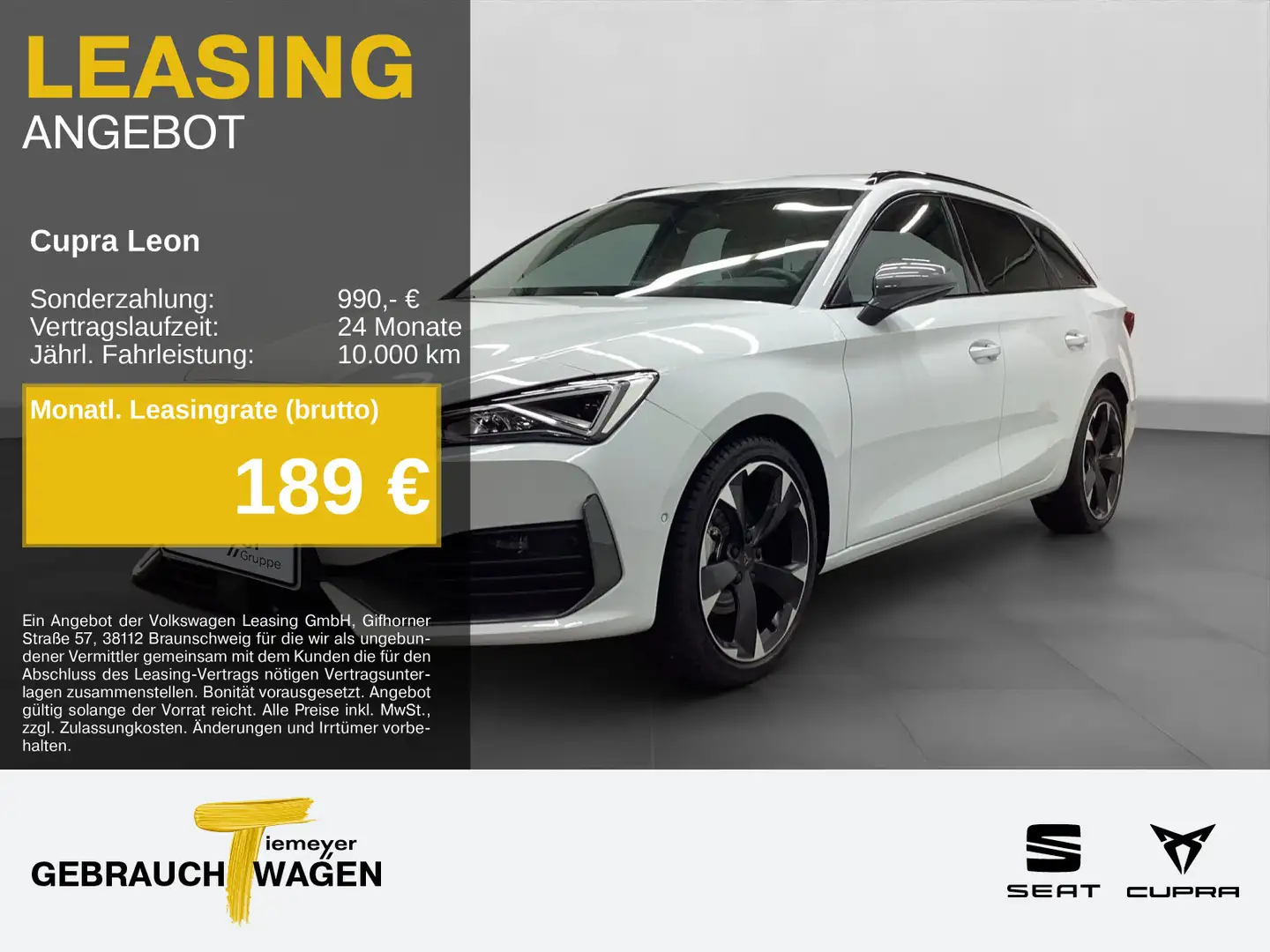 CUPRA Leon Sportstourer 1.5 eTSI DSG LM18 NAVI+ FULL-L Weiß - 1