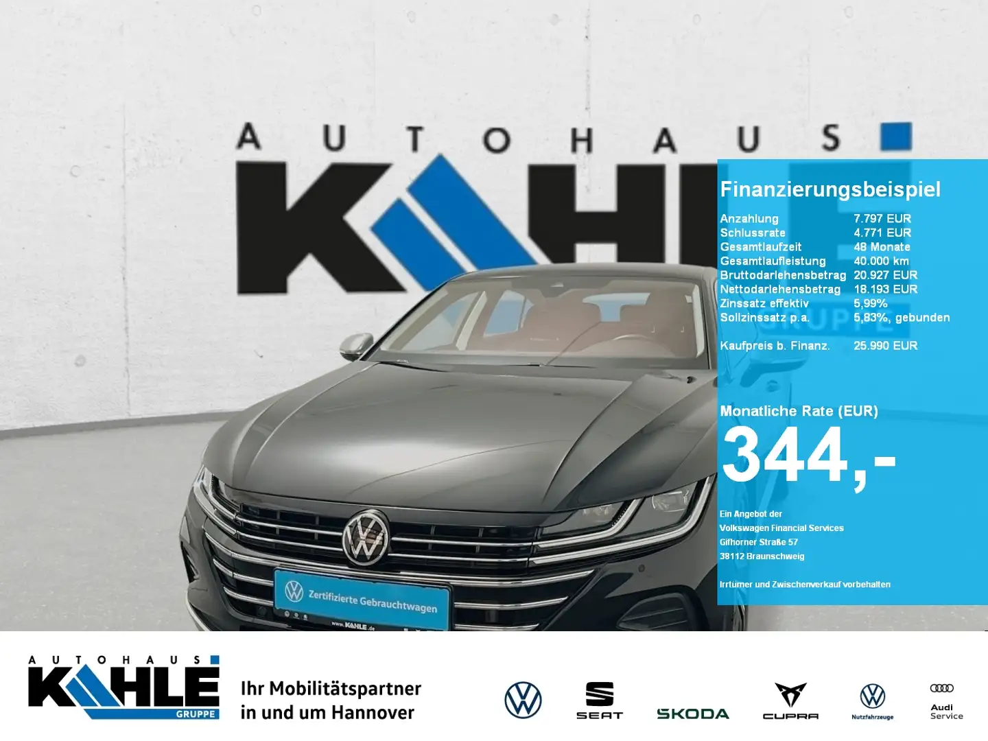 Volkswagen Arteon 2.0 TSI DSG Elegance CarPlay Black ACC Чорний - 1