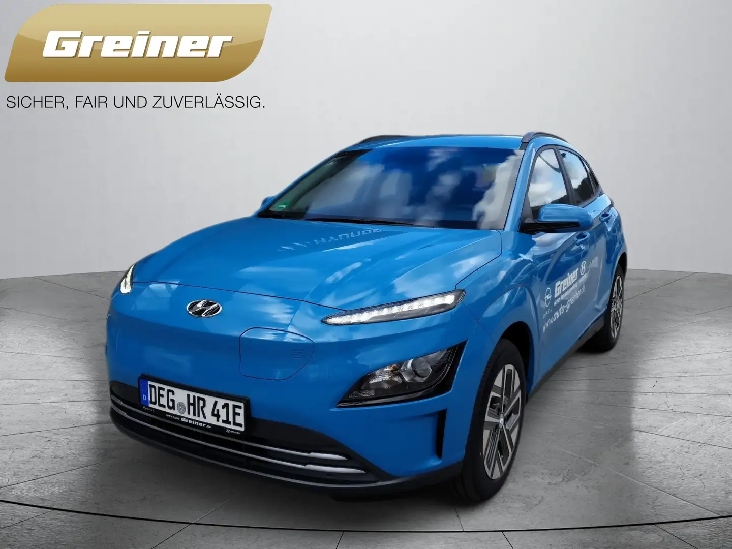 Hyundai KONA Elektro Basis 100 kW KAMERA|KLIMA|DAB Blau - 2