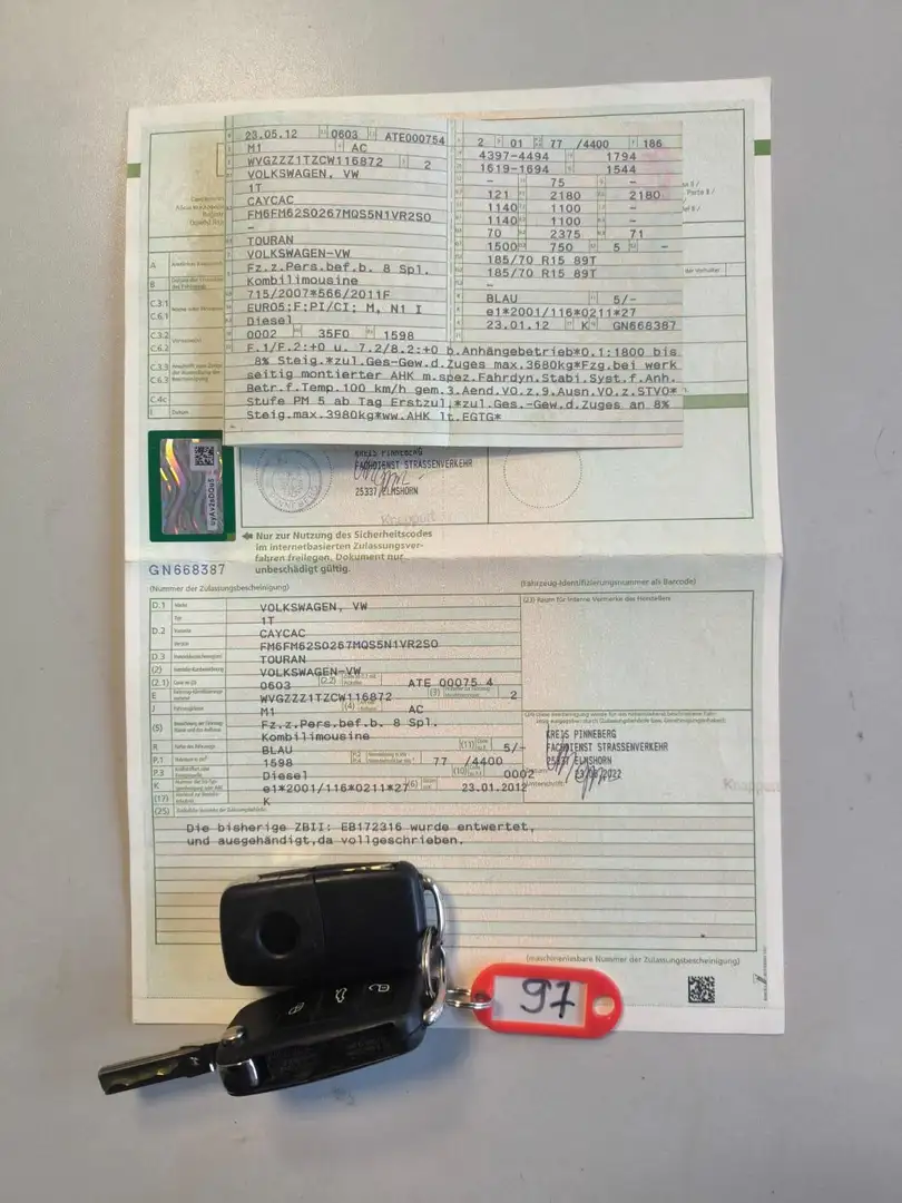 Volkswagen Touran Match BMT 1.6 TDI Motor laut siehe Video Blau - 2