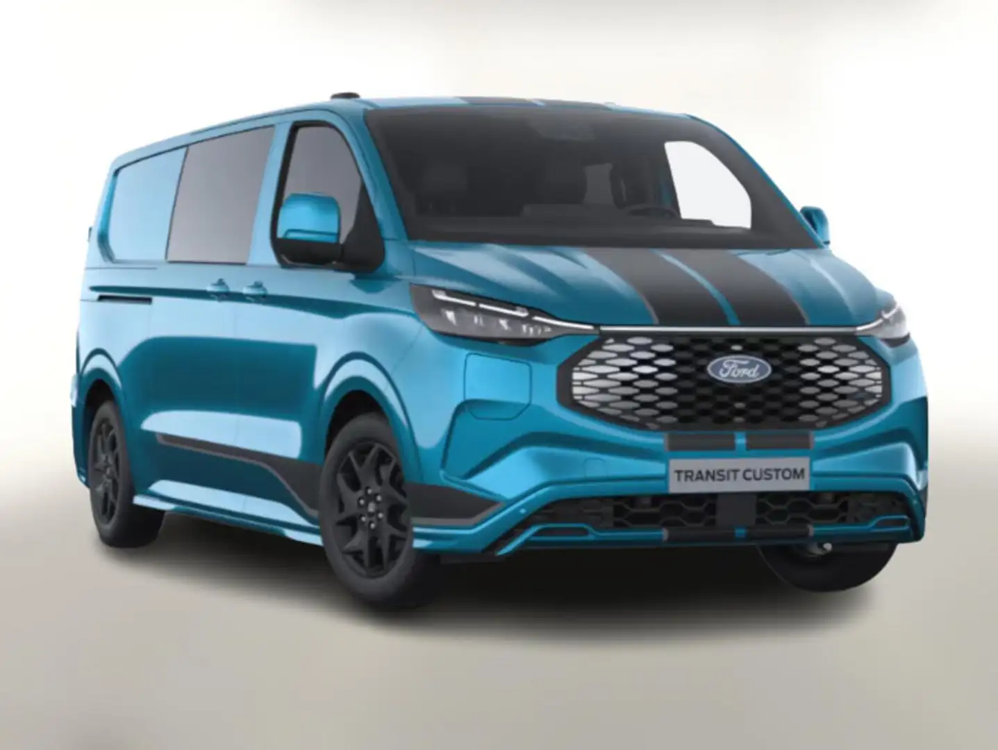 Ford E-Transit Custom Sport DCiV 71kWh 320 L2 AHK SHZ 160 kW (... Blau - 1