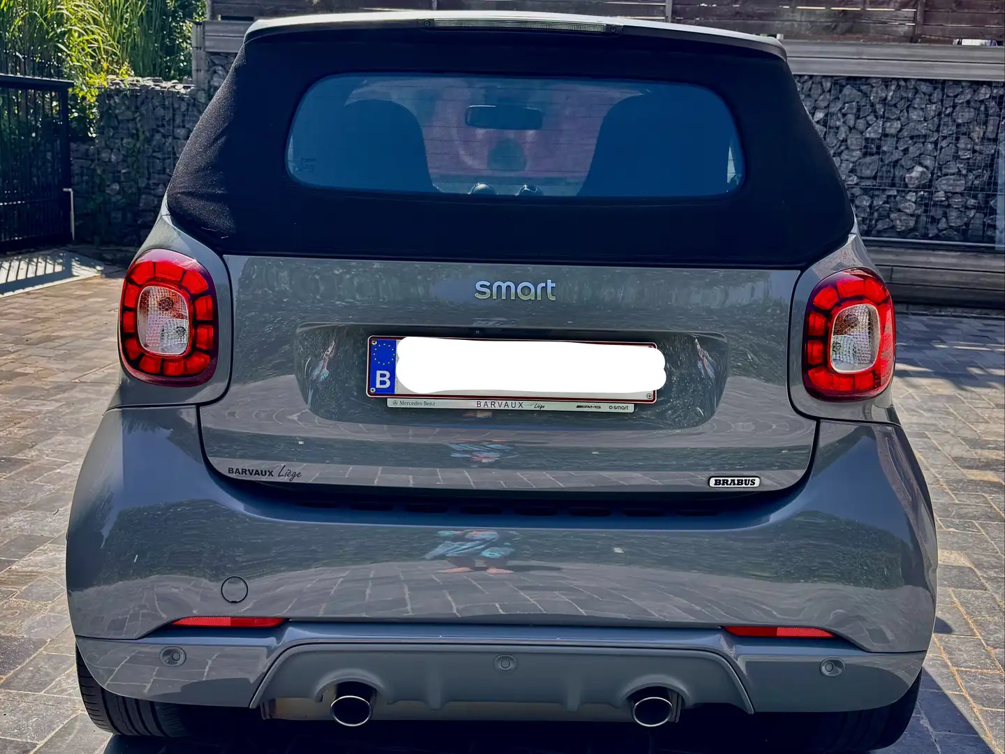 smart brabus Fortwo Cabrio Brabus 0.9 Turbo Xclusive DCT Gri - 2